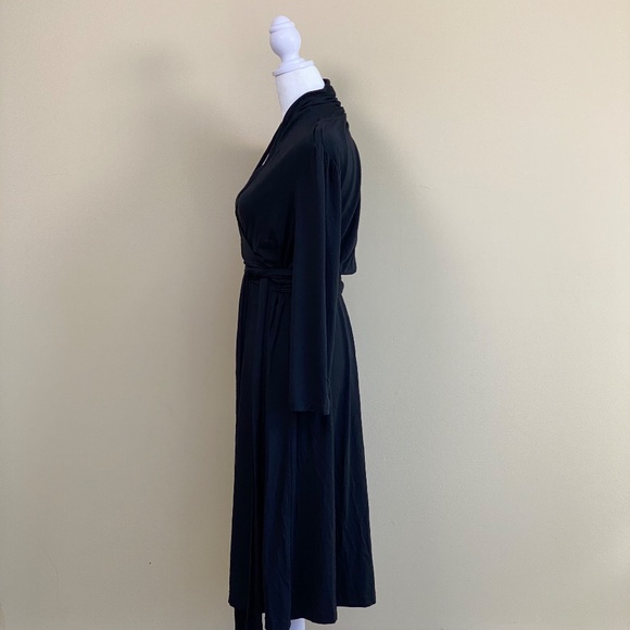 Banana Republic black stretch wrap dress size L - Picture 2 of 6